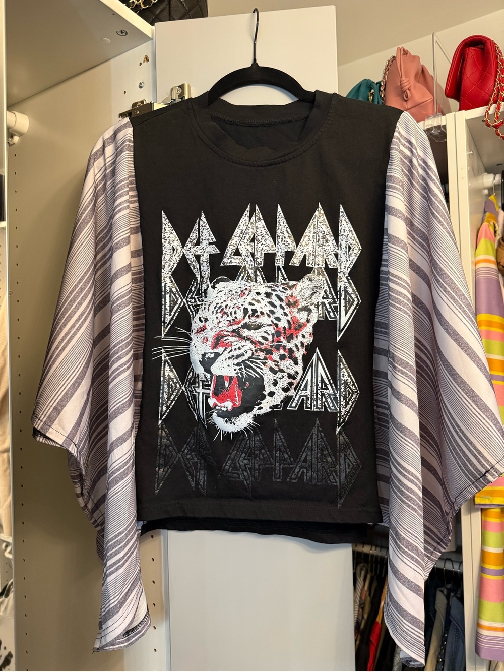 Def Leppard custom flowy top